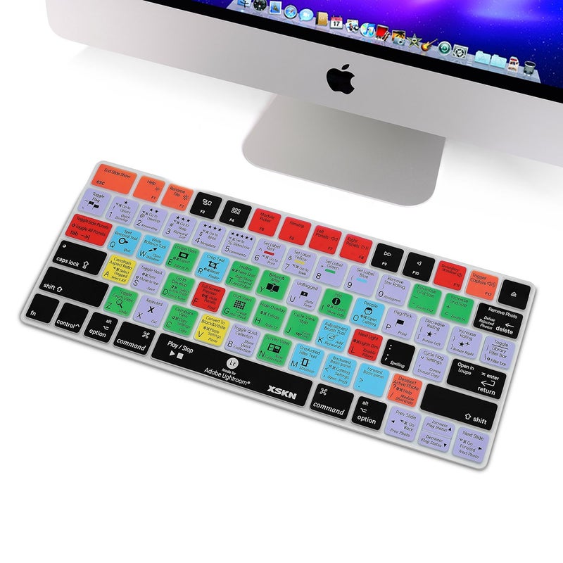 XSKN Magic Keyboard Lightroom Shortcut Keyboard Cover, XSKN Durable LR Hotkeys Silicone Keyboard Skin for Apple Magic Keyboard MLA22LL/A, US version - Image 2